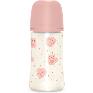 Suavinéx Bonhomia Premium Baby Bottle in Polyamide with Silicone Teat 270mL Pink M