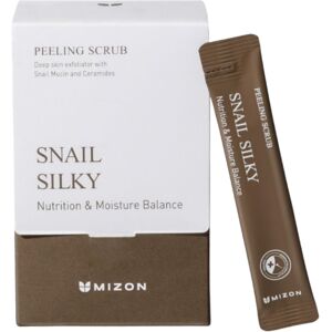 Mizon Peeling Scrub Snail Silky Deep Skin Exfoliator with Snail Mucin and Ceramides 40x5g