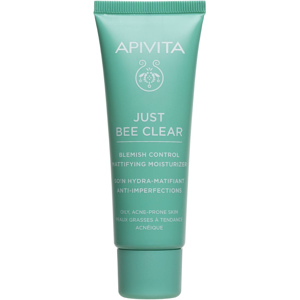 Apivita Just Bee Clear Blemish Control Mattifying Moisturizer Oily Acne-Prone Skin 40mL