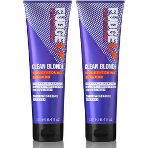 Fudge DOUBLE Clean Blonde Purple Violet Toning Shampoo 250ml