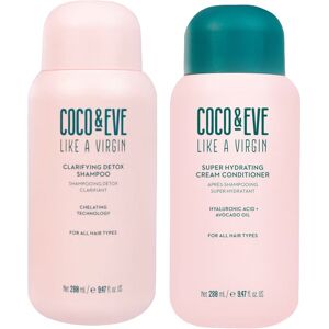 Coco & Eve Like a Virgin Clarifying Detox Shampoo 280ml & Hydrating Cr