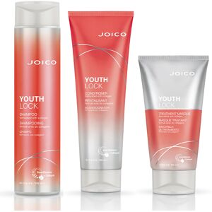 JOICO YouthLock Shampoo 300ml, Conditioner 250ml & Treatment Masque 15