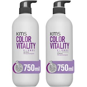 KMS Color Vitality Blonde Shampoo 750ml & Conditioner 750ml Duo