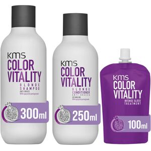KMS Color Vitality Shampoo 300ml, Conditioner 250ml & Intense Gloss Tr