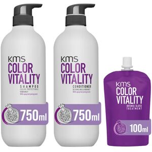 Korres KMS Color Vitality Shampoo 750ml, Conditioner 750ml & Intense Gloss Tr