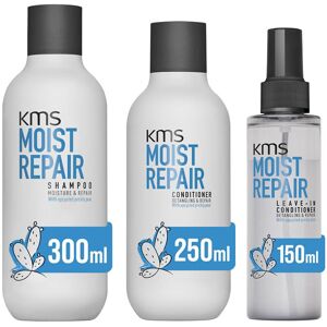 KMS Moist Repair Shampoo 300ml, Conditioner 250ml & Leave-In Condition