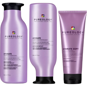 Pureology Hydrate Shampoo 266ml, Hydrate Conditioner 266ml & Hydrate S