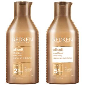 Redken All Soft Shampoo 300ml & Conditioner 300ml Duo