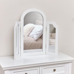 White Arched Triple Dressing Table Mirror - Daventry White Range Material: Furniture/Furniture Ranges/Daventry Range/Daventry White Range
