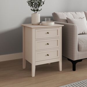 3 Drawer Bedside Table - Rowley Taupe Grey Range Material: Furniture/Furniture Ranges/Rowley Range/Rowley Taupe Grey Range