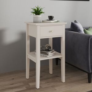 One Drawer Bedside Table - Abbey Pale Ivory Range Material: Furniture/Furniture Ranges/Abbey Range/Abbey Pale Ivory Range