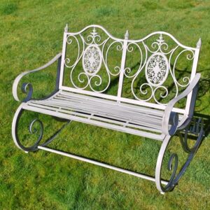 Antique Grey Vintage Rocking Garden Bench Material: Garden