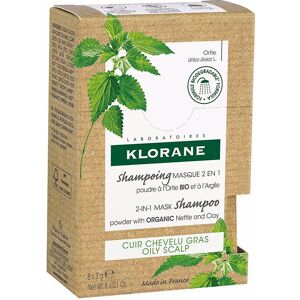 Klorane A La Ortiga Bio powder shampoo-mask 8 x 3 gr