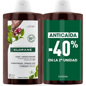 Klorane A La Quinine And Edelweiss Bio strengthening shampoo duo 2 x 400 ml