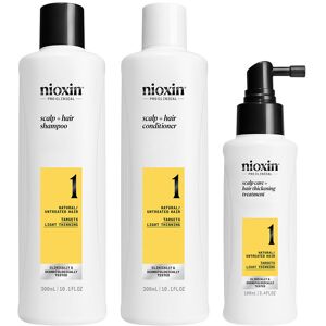Nioxin System 1 – Kit - Treatment for Natural Hair with Mild Thinning 3 units
