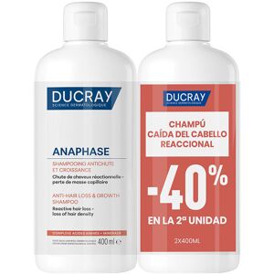 Ducray Anaphase anti-hair loss and hair growth shampoo pack of 2 x 400 ml