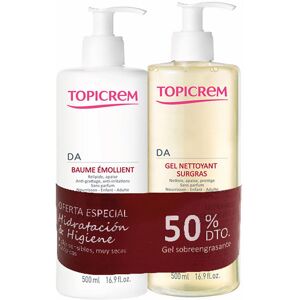 Topicrem Da Protect Emolient Balm 500 Ml + Cleansing Gel 500 Ml Pack 2 pcs