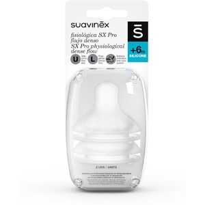 Suavinex Tetina fisiologica flujo silicona L 2 u