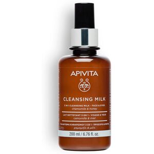 Apivita 3 In 1 Cleansing Milk for face and eyes - Facial cleanser and make-up remover 200 ml