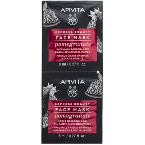 Apivita Express Beauty Mascarilla facial iluminadora y revitalizante con granada 2 x 8 ml