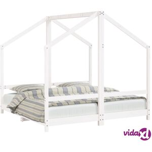 vidaXL Kids Bed Frame White 2x(80x160) cm Solid Wood Pine