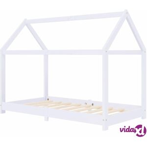 vidaXL Kids Bed Frame White Solid Pine Wood 80x160 cm