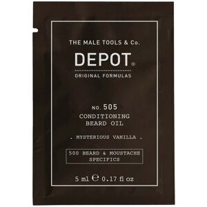 Depot, 500 Specs for Beard and Moustache No. 505, Beard Oil, Mysterious Vanilla, Vitamin E, for Shine and Softness, 5 ml