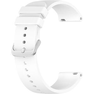 4wrist Universal Silicone Strap with Silver Buckle 20mm - White