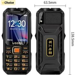 UNIWA YEEMI Q8 GSM 2G Rugged Phone Big Battery Dual Flashlight 2.6 inches HD Screen Dual SIM Mobile Phone Large Button Cellphone SOS