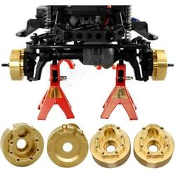 BDXRc 2pcs TRX4 Axle Doors Brass Counterweight Balance Weight Portal Drive Housing for 1:10 RC Crawler Traxxas TRX-4 TRX-6