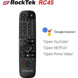 RockTek RC45 Wireless Voice Remote Compatible with Google TV Device Such as RockTek G2 GX1 GT1 TVBox GB1 KICKPI MECOOL HOMATICS