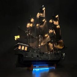 NONE LED Light Compatible For Pirate Ship 10365 Building Blocks Remote Control Lamp (Not Include Building Blocks) Christmas Gift