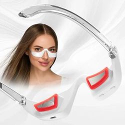 VIMYSHOW 3 in 1 LED Photon Under Eye Beauty Device Red Light Microcurrent Eye Massager Glasses for Eye Bag Eye Fatigue Dark Circles