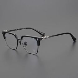 CHARMLIBRARY 2025 New Alloy Luxury Brand Designer Men'S Glasses J Black Gold Square Frame Myopia And Hyperopia Prescription Glasses Glasses
