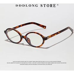 DDDLONG Anti Blue Light Oval Glasses Prescription Eyeglasses Frame Men Sunglasses Women Optical Lens Replaceable Eyewear D399
