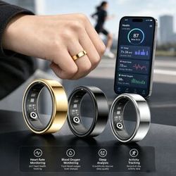 NONE 2026 New Smart Ring Heart Rate Blood Pressure Sleep Monitoring Motion Tracking IP68 Waterproof Men Women Smart Ring Holiday Gift