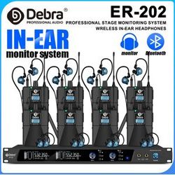 IKGE Debra ER-202 Professional Stage In-Ear Monitor System, Stereo UHF with Bluetooth 5.0 for small concerts, orchestra performances