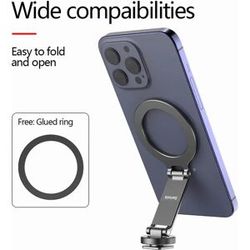 NONE Magnetic Magsafe Phone Holder W/ Cold Shoe Mount Metal Phone Holder Horizontal Vertical Shooting for Camera Monitor Tripod