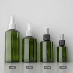NONE 50/100/150/200ml 10/20pcs Plastic Green Spray Bottle Refillable Travel Perfume Bottle Dispenser Cosmetic Container
