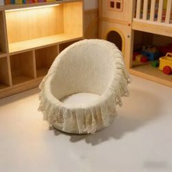 NONE Hundred Days Baby Shooting Sofa Lace Round Chair born Photography Props Studio Photo Auxiliary Posing Shooting Props Set