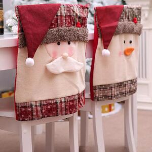 DailySale Christmas Santa Claus Snowman Chair Cover