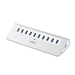 DailySale AUKEY CB-H6S 3 Charging Ports and 7 USB 3.0 Ports Aluminum Alloy Hub