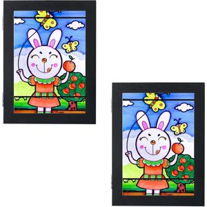 DailySale 2-Piece: Kids Art Frame Front Opening Wooden Picture Frame