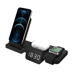DailySale 4-in-1 Wireless Charger with LED Digital Clock