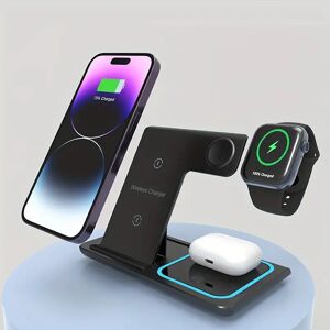 DailySale 3-in-1 Folding Fast Wireless Charger Station