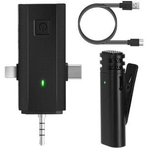 DailySale 3-in-1 Wireless Clip On Microphone Omnidirectional Noise Reduction Plug