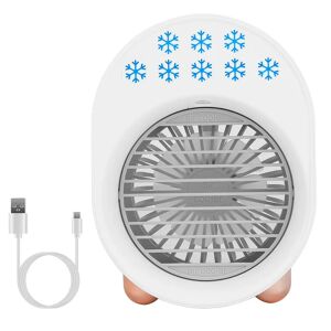DailySale 4-in-1 Portable Mini Desktop Water Mist Cooling Air Conditioner
