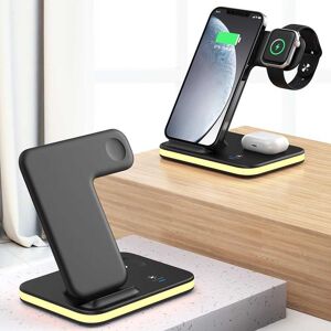 DailySale 4-in-1 Wireless Charging Stand with Night Light