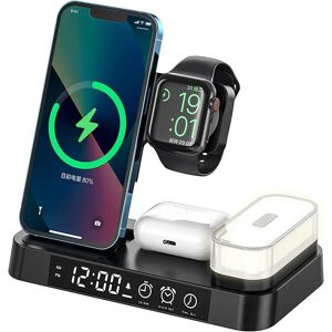 DailySale 4-in-1 Wireless Charging Station with LED Night Light