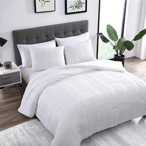 DailySale 3-Piece Set: Elm Stripe Seersucker Bedding Collection